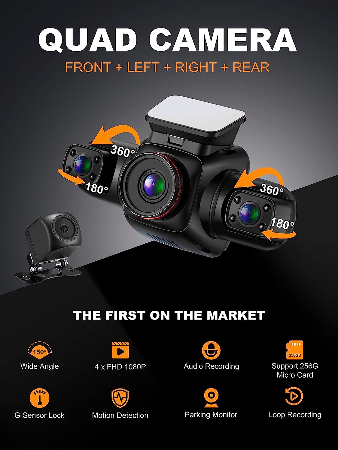 D90-4CH-MINI-256GB Dash Cam