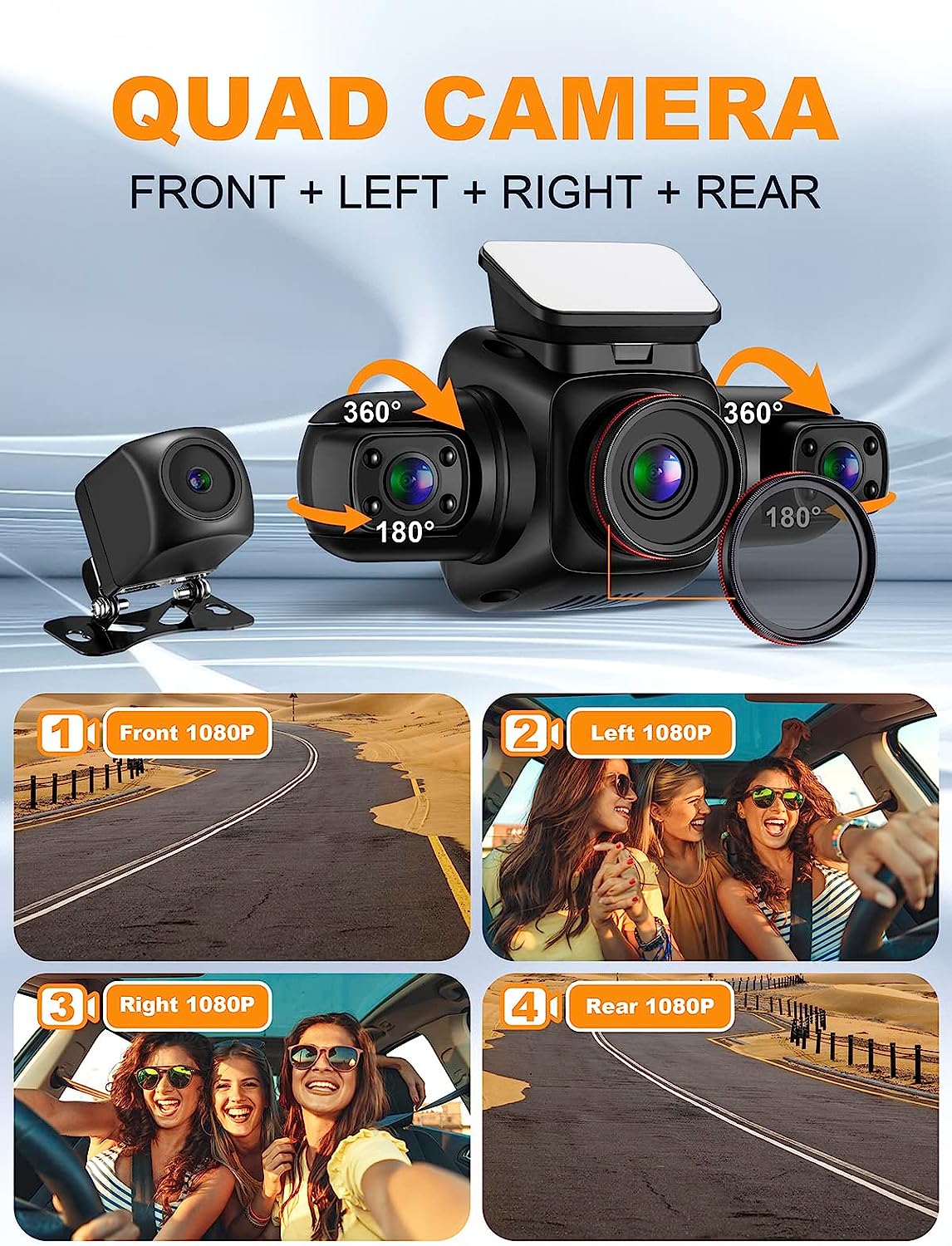 D90-4CH-MINI-256GB Dash Cam