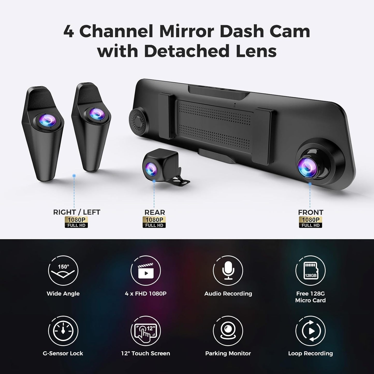 H5-4CH Mirror Dash Cam